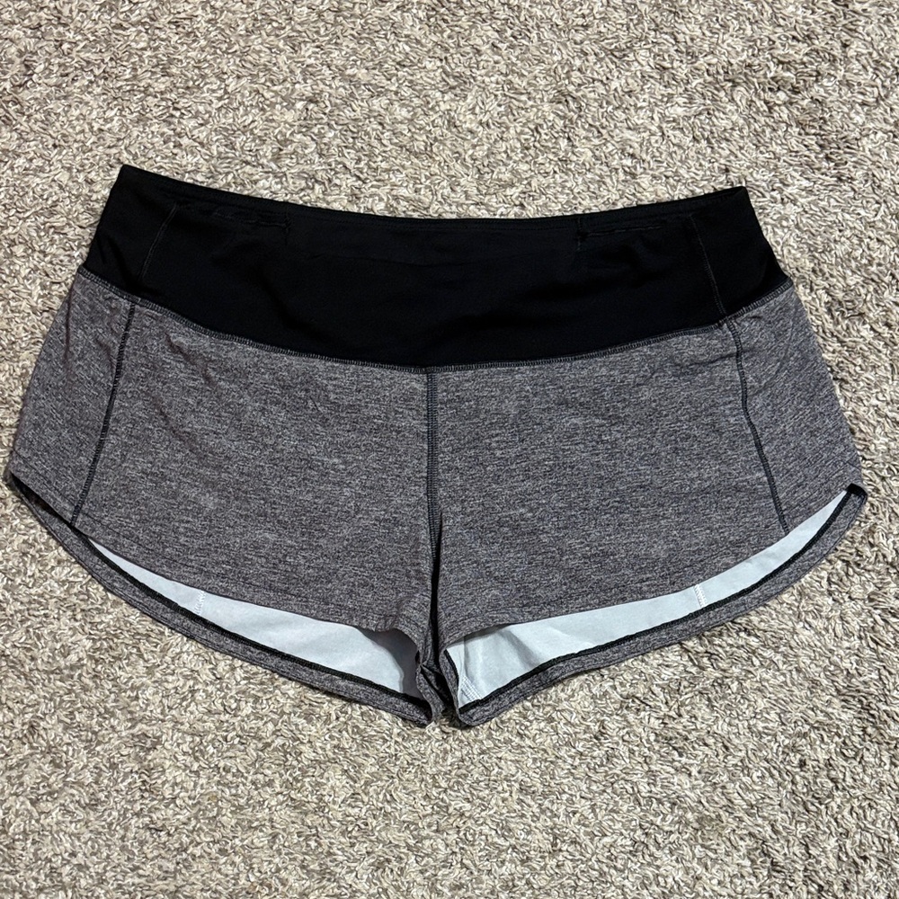 Lululemon Athletica Hotty Hot Black and Gray Shorts